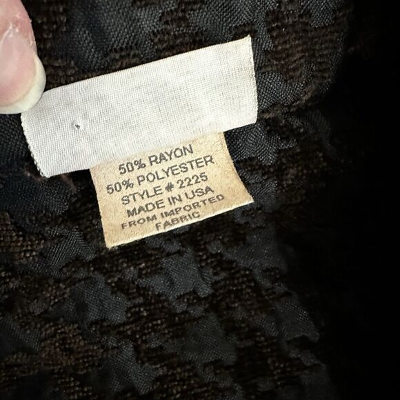 Habitat Brown Houndstooth Swing Jacket size Large Womens - Picture 7 of 8